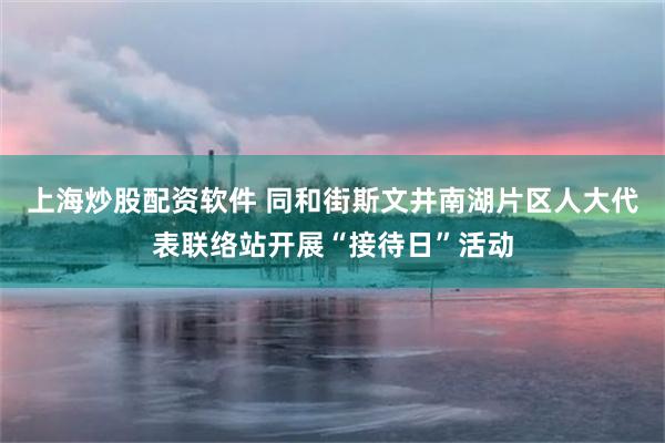 上海炒股配资软件 同和街斯文井南湖片区人大代表联络站开展“接待日”活动