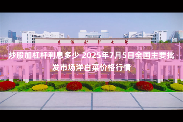 炒股加杠杆利息多少 2025年7月5日全国主要批发市场洋白菜价格行情