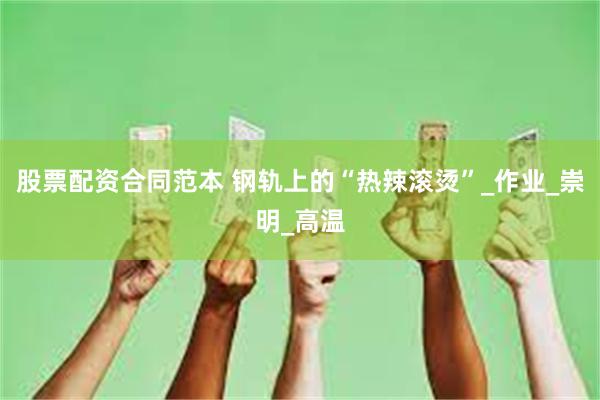 股票配资合同范本 钢轨上的“热辣滚烫”_作业_崇明_高温