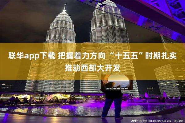 联华app下载 把握着力方向 “十五五”时期扎实推动西部大开发